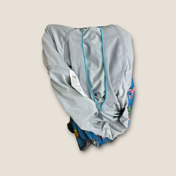 Saxx Oh Buoy 2in1 Volley 7" Swim Shorts Mega Meta Floaties Blue Size Small - Picture 10 of 12